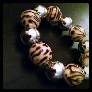 Leopard Beaded Womens Bracelet